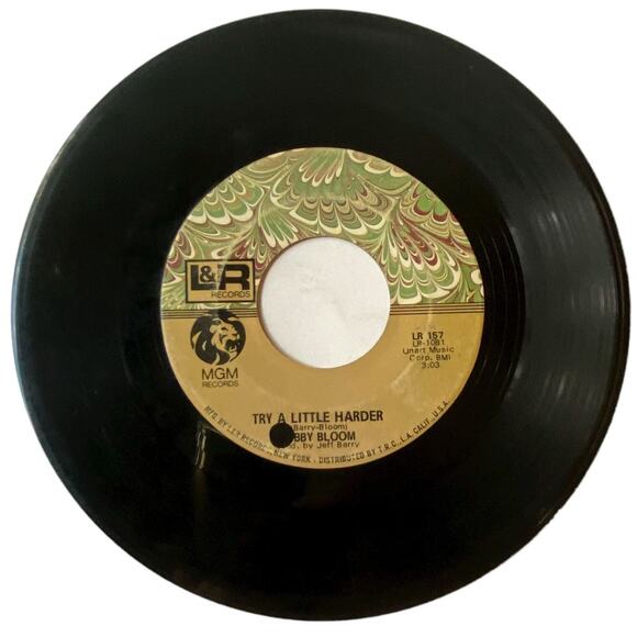 Bobby Bloom Montego Bay/Try A Little Harder 7" Vinyl 1970 L&R Records Reggae - Picture 6 of 8